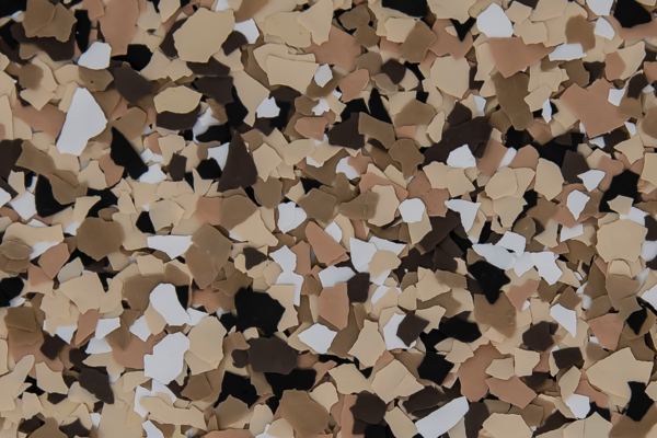 Up close flake color: Autumn Brown