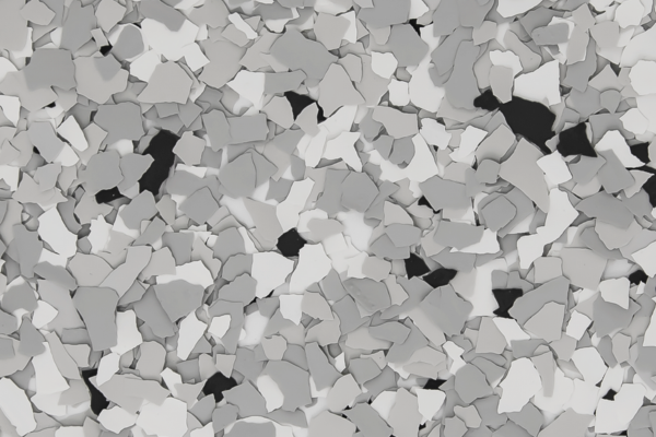 Up close flake color: Feather Gray