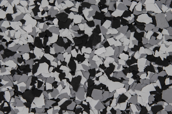 Up close flake color: Glacier