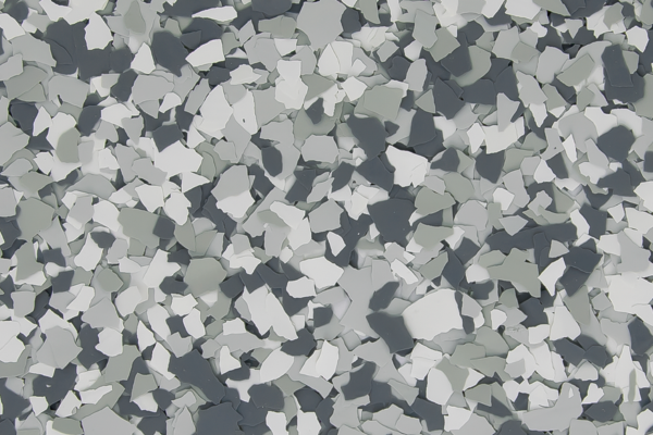 Up close flake color: Gravel