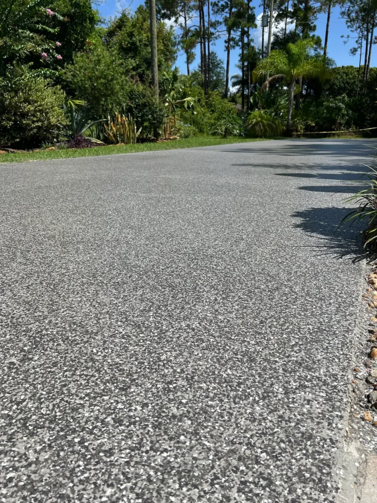 Bainbridge flake driveway coating installed by Atlas Coatings in Upstate South Carolina